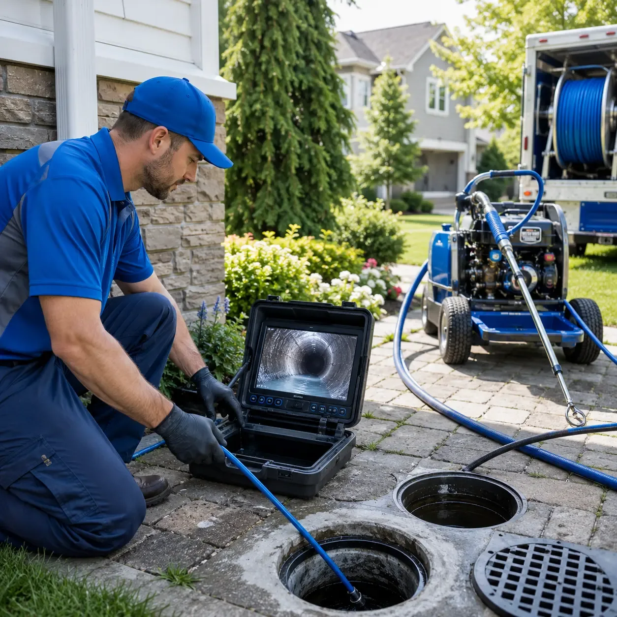Outdoor drain cleaning professionals serving Newmanstown, PA